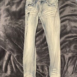 Men's Light Blue Slim Straight Jeans
